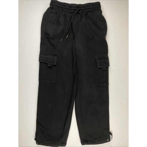 FB County Heavyweight Cargo Sweatpants Men's S Baggy Urban Street Style Black - Picture 2 of 10